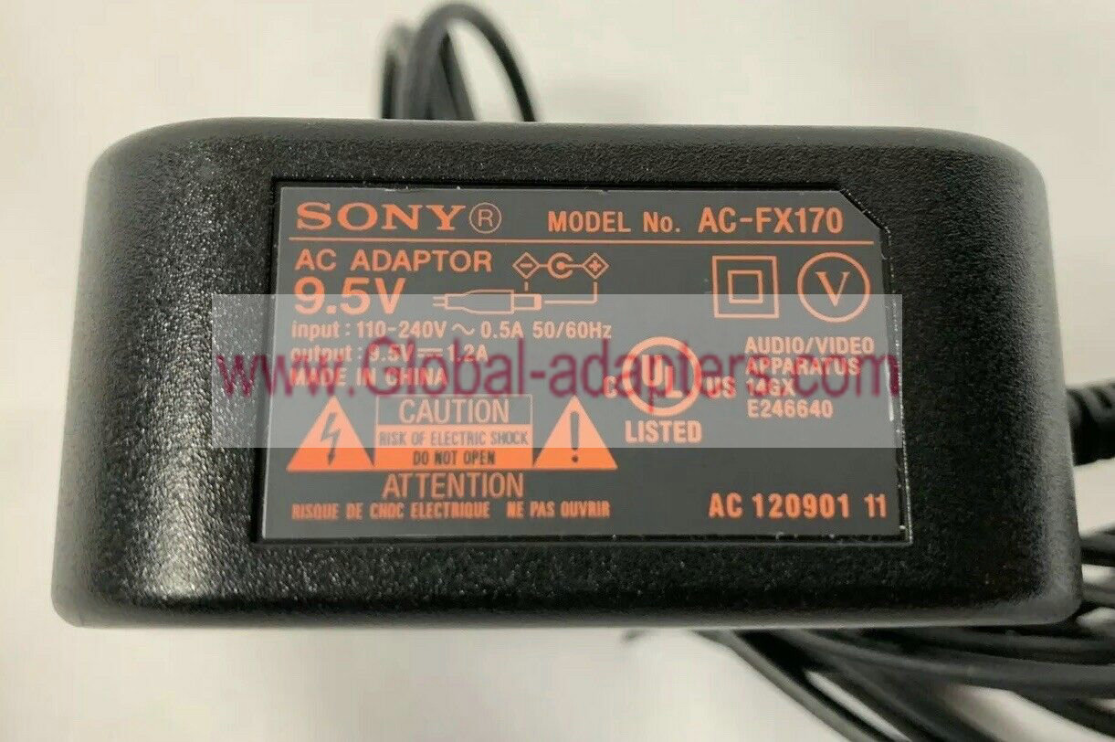 New 9.5V 1.2A Sony AC-FX170 AC Adapter for Sony DVP-FX750/W DVP-FX74 DVP-FX750 DVP-FX750/R